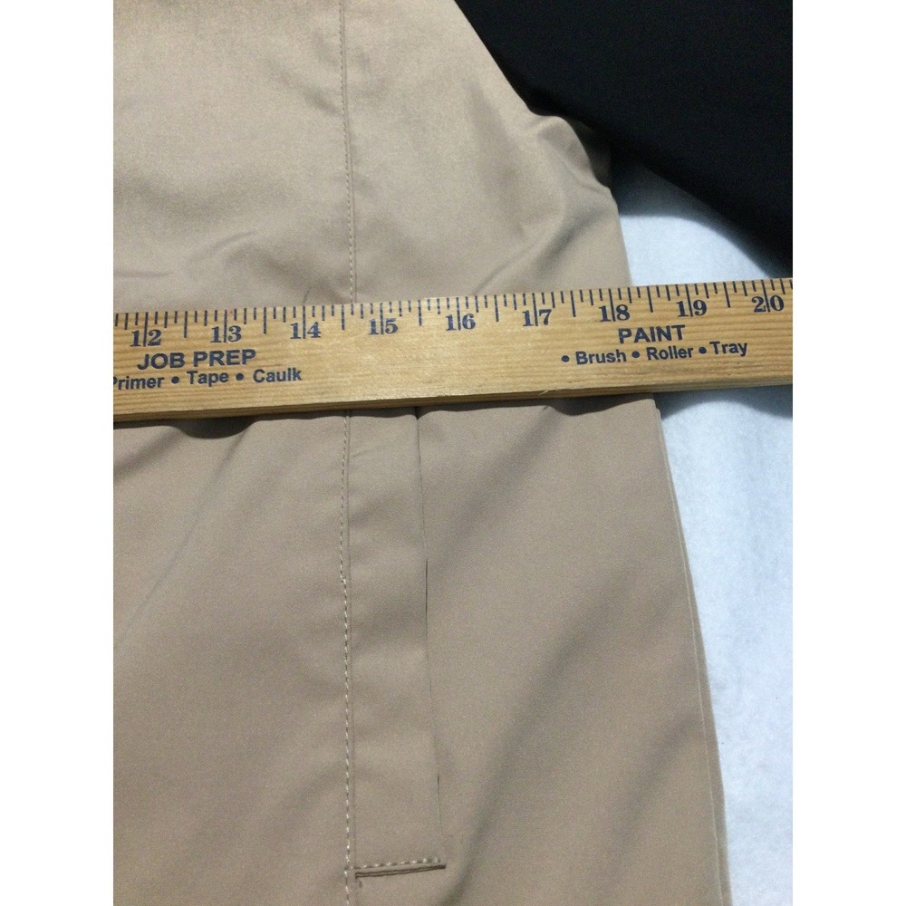 Fried Denim NYC Mens Small Tan Black Colorblock Varsity Bomber Jacket Snap Front - Picture 7 of 8